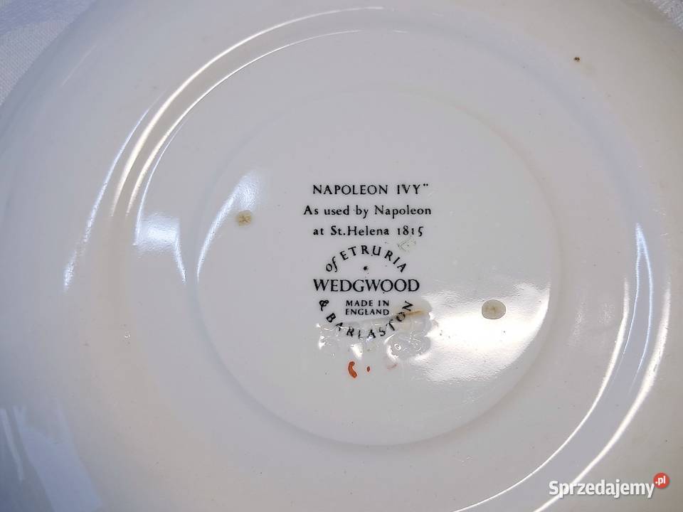 4x Wedgwood Napoleon Ivy talerzyki deserowe 17 Porcelana i szkło lubuskie Strzelce Krajeńskie sprzedam
