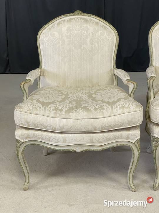 Para foteli francuskich Ludwik XV tapicerowane Meble sprzedam