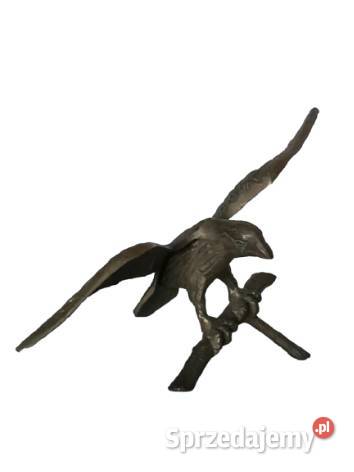 Mosiężna figurka ptaka na gałęzi Dekoracja Rzeszów