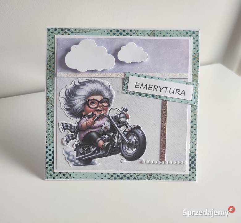 Kartka ręcznie robiona z okazji odejścia na Rękodzieło