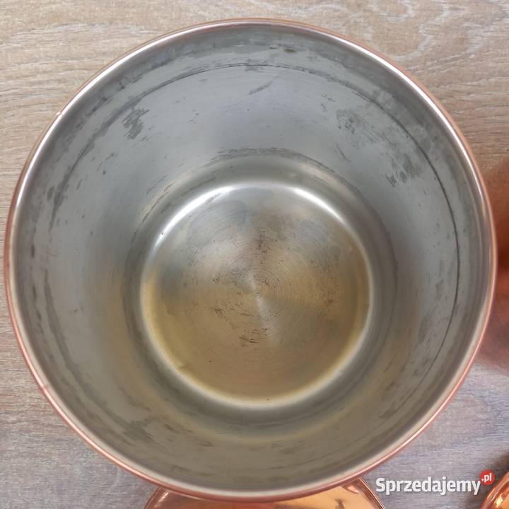 Miedziane pojemniki kuchenne komplet 3 miedziana Warszawa