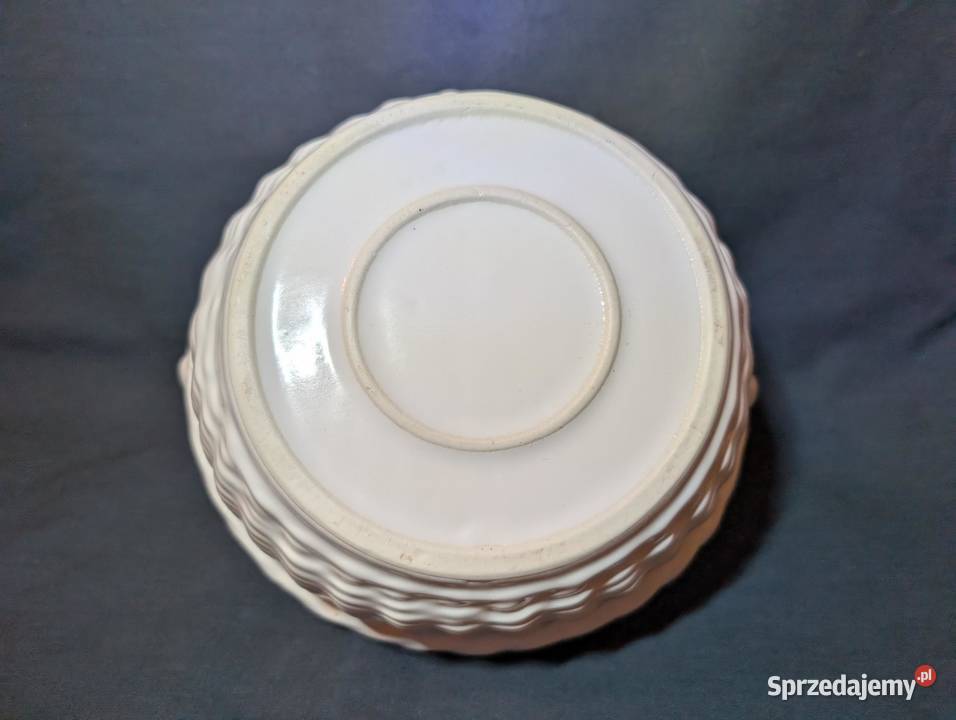 Porcelanowy Koszyk Pleciony Vintage lata 80 Stan Piła