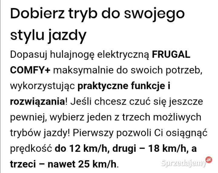 Sprzedam Hulajnogę elektryczną Frugal Sierpc sprzedam
