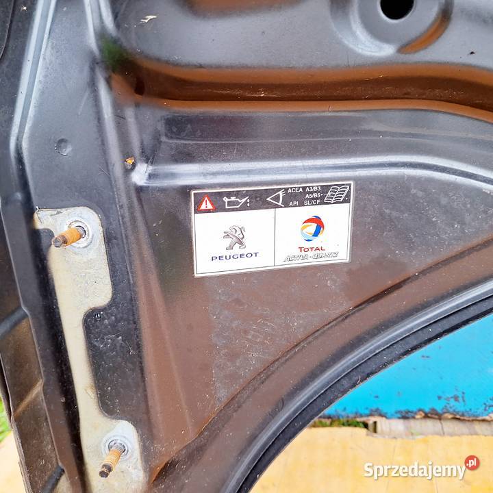PEUGEOT 207 2011 MASKA POKRYWA SILNIKA LAK EXLD Radom
