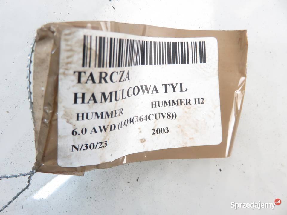 TARCZE HAMULCOWE TYŁ HUMMER H2 60 KOMPLET 330 MM sprzedam