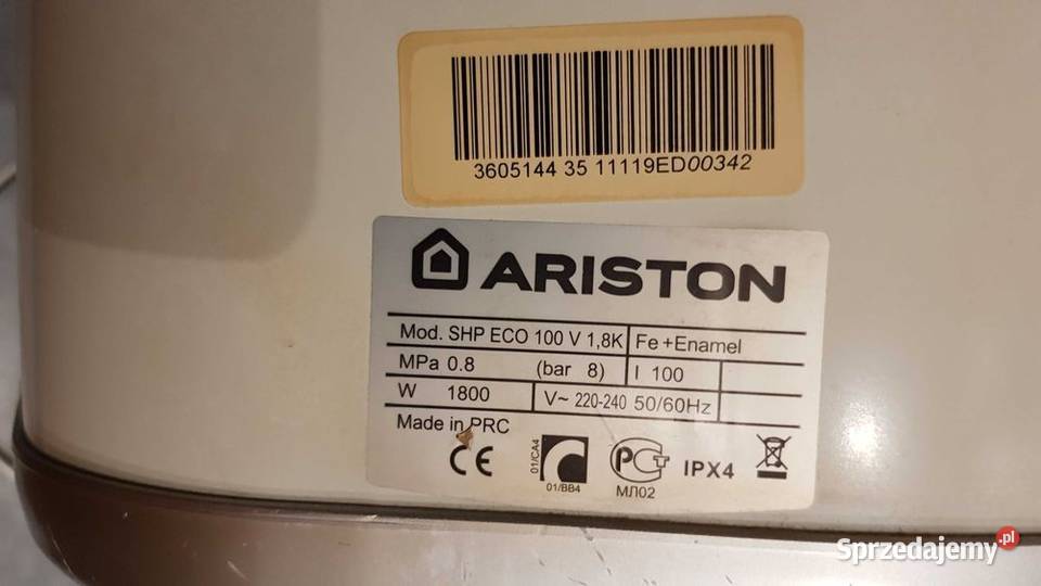 BojlerPodgrzewacz wody Ariston model SHP ECO 100 Katowice sprzedam