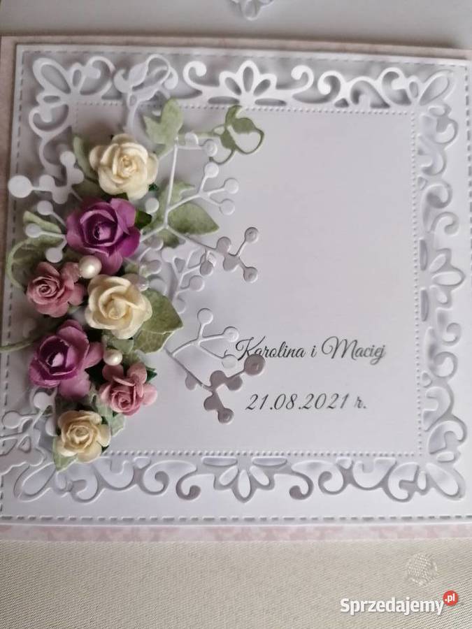 Kartka ręcznie wykonana w pudełku Strzebiń