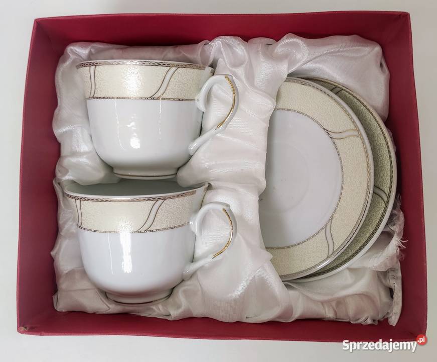 Kpl 2 filiżanek Zestaw serwis Kawowy 4el Pudełko Serwisy małopolskie Nowy Sącz