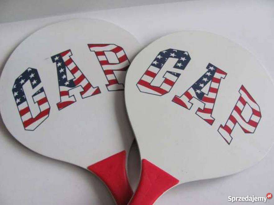 Drewniane paletki z pokrowcem do gry na plaży