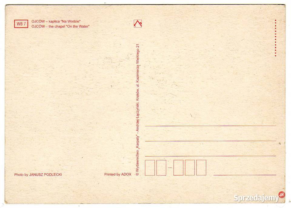 OJCÓW KAPLICA NA WODZIE