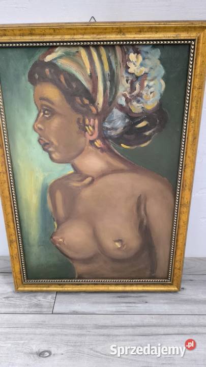Obraz olejny akt kobiety sygnowany Szewczenko Łódź
