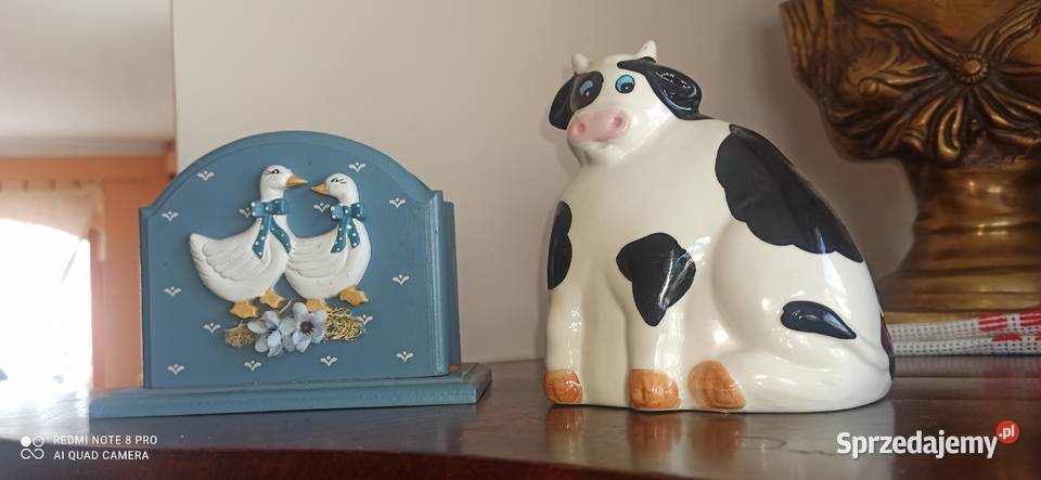 Drewniany serwetnik z gąskami