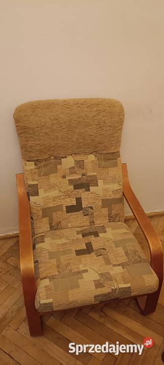 Fotel bujany z motywem liści Vintage mazowieckie Warszawa sprzedam
