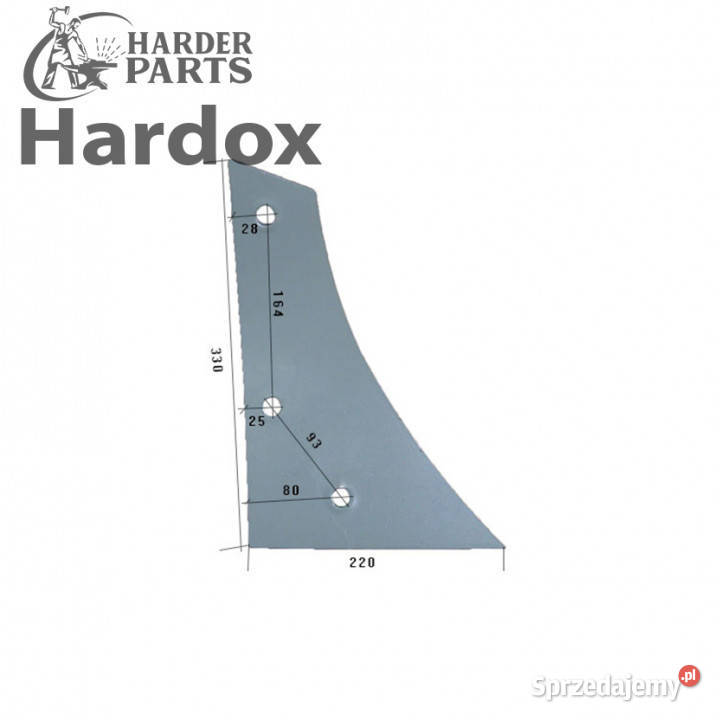 Pierś HARDOX 929413P części do pługa KRONE podlaskie Suwałki