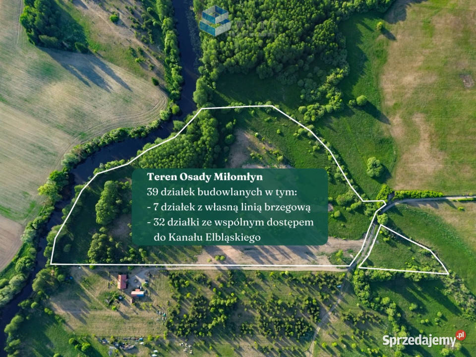 Grunt Miłomłyn Miła 3313m2 kanalizacja sprzedam