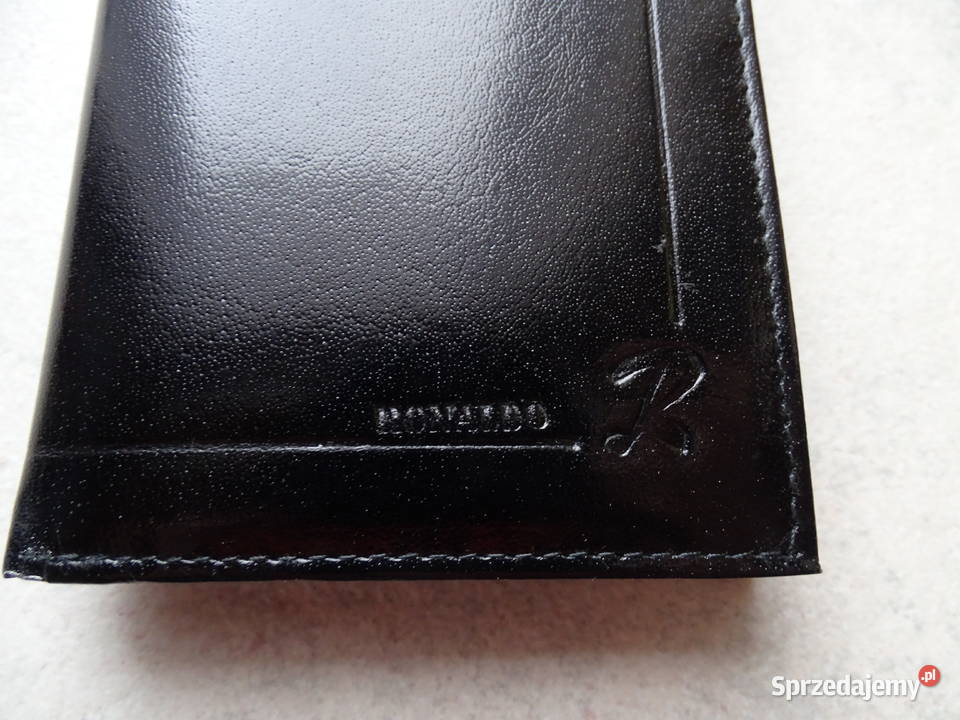 Skórzany lakierowany nowoczesny męski portfel sprzedam
