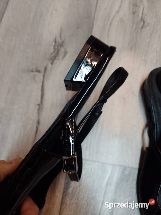 43 Czarne baleriny czółenka wieczorowe z odkrytą Kraków