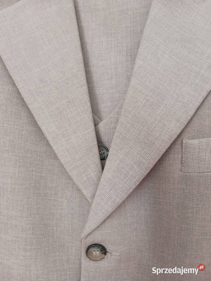 Garnitur męski beżowy 3 częściowy Rozmiar L Odzież i bielizna męska Częstochowa