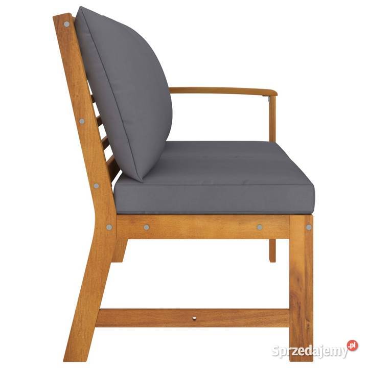 vidaXL Ławka ogrodowa ciemnoszare poduszki Warszawa