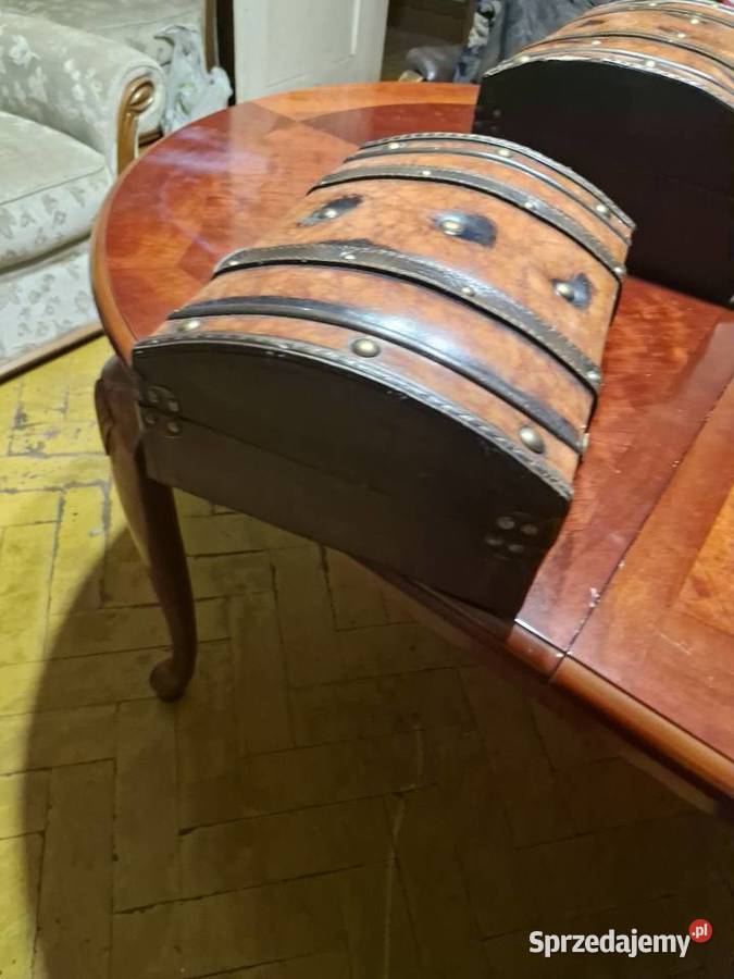 Antyk kuferek mały i duży drewno Antyki
