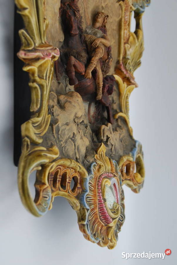 Relief majolika RM Krause Świdnica Śląsk 1910 Poznań