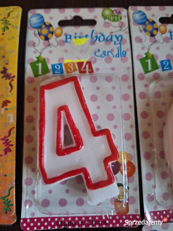 Świeczki cyferki na tort Konin