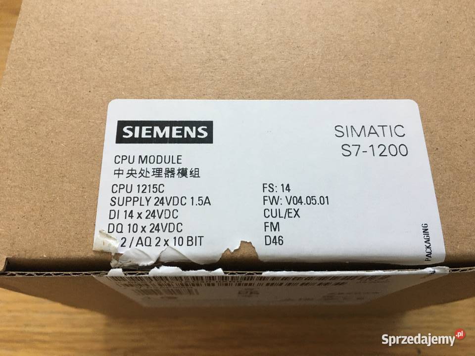 Siemens S7 1215C ACDCRelais dużo dodatków