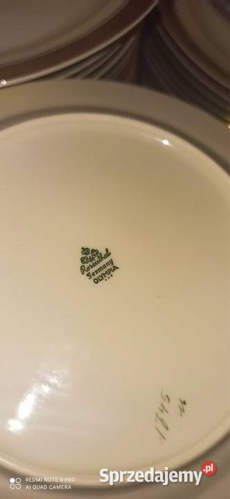 Talerzyk deserowyRosenthal OLYMPIA 1935 Ecru Porcelana i szkło Gdańsk