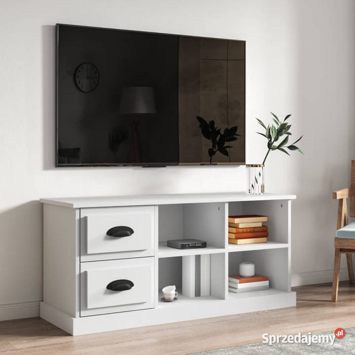 Szafka pod TV biała 102x355x475 materiał