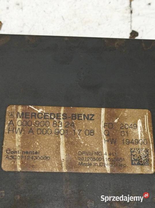 MODUŁ STEROWNIK SKRZYNI BIEGÓW A0009008324 Rok produkcji 2021