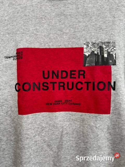 Bluza męska HM z nadrukiem XS szara casual Częstochowa