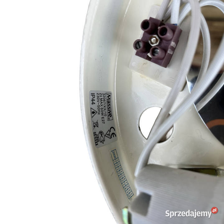 Wielki biały szklany plafon Massive Belgia lata Warszawa sprzedam