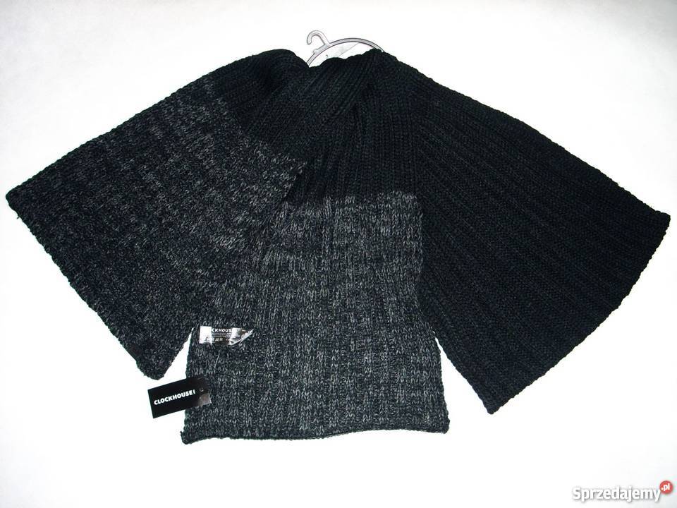 CA super szalik GRANAT melanż i CZARNY NOWY