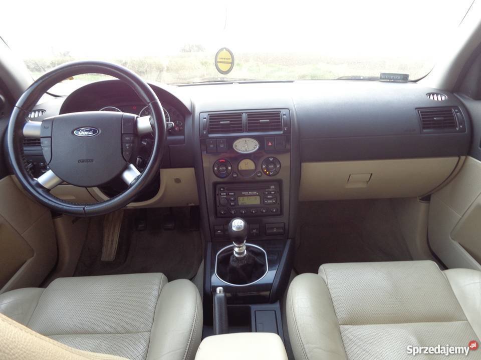 FORD MONDEO GHIA CZARNY JASNA BEŻOWA SKÓRA SEDAN wspomaganie kierownicy