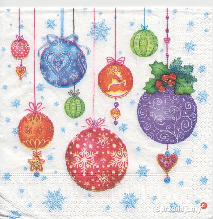 Decoupage serwetki Boże narodzenie 9 sztuk Skarżysko-Kamienna sprzedam