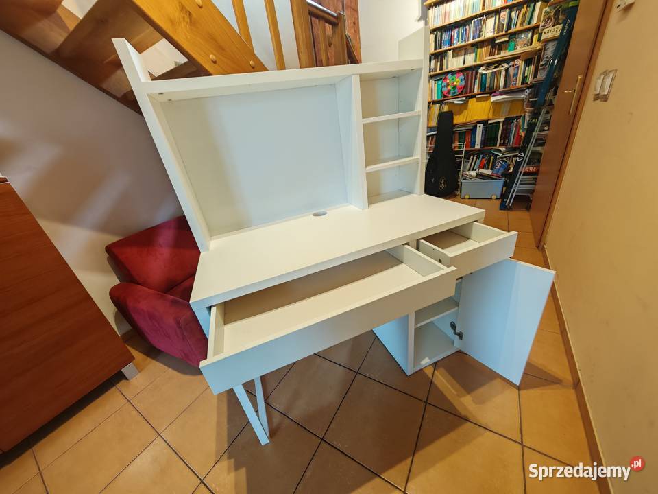 biurko IKEA MICKE białe z nadstawką Biurka zachodniopomorskie Szczecin