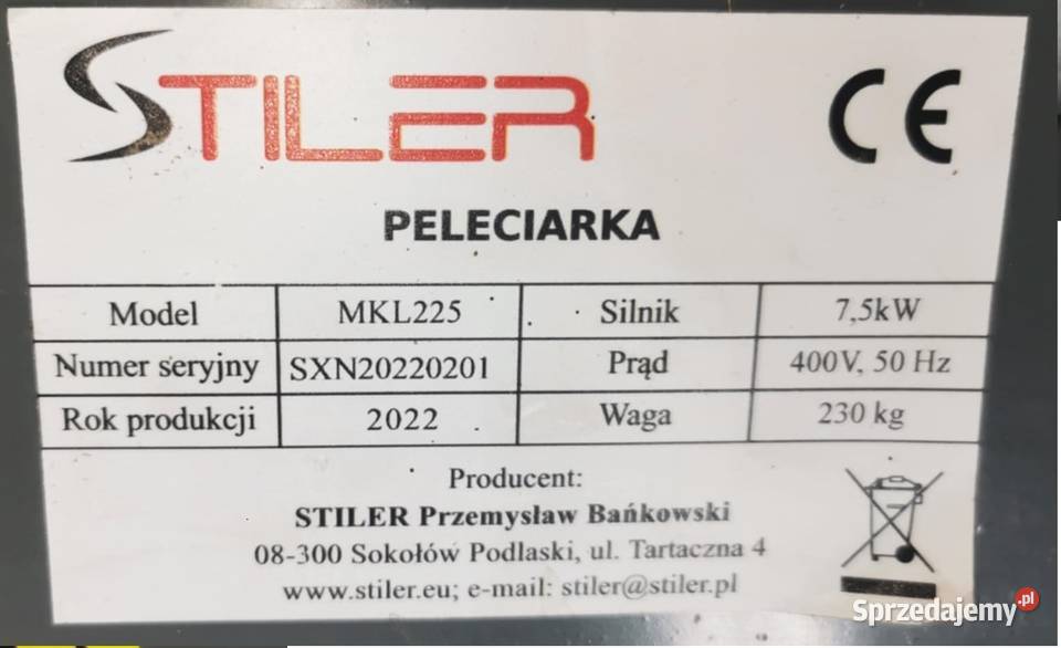 peleciarka z młynem do rozdrabniania nieuszkodzony Kraków