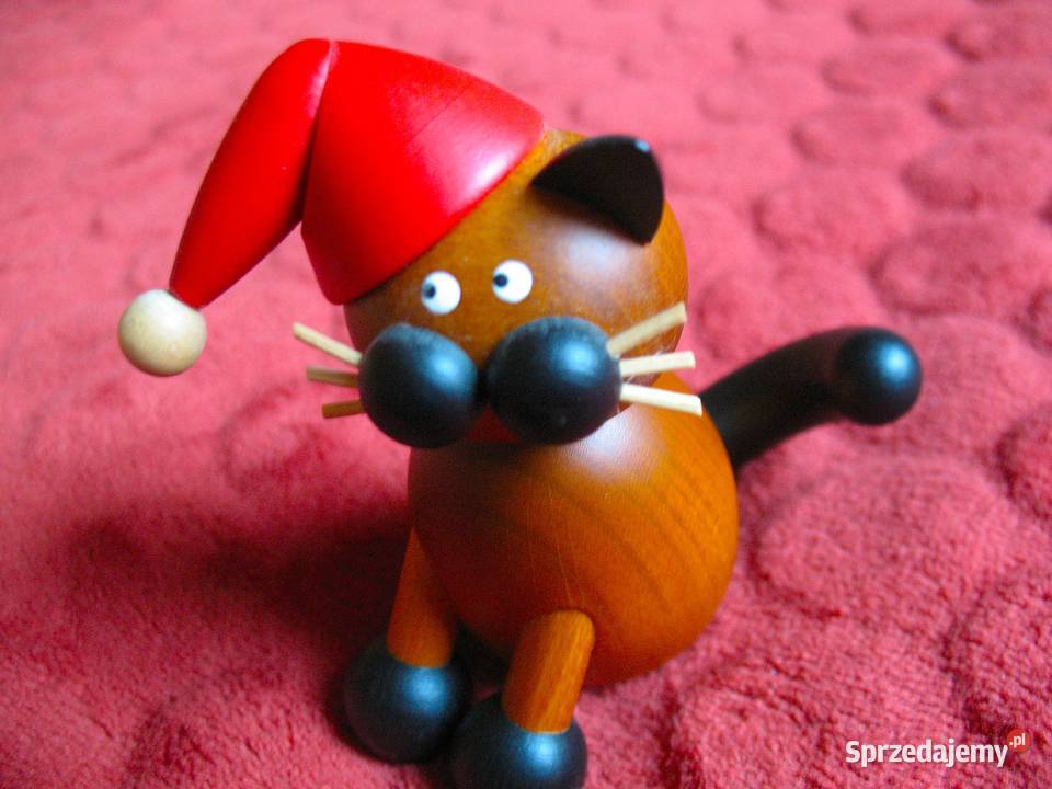 Kot Wujek Bommel Figurka drewno 9 x 82 x 5 Siedlce