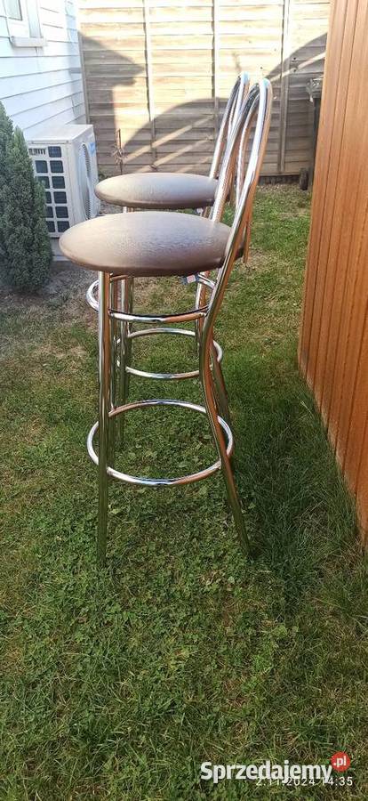 Hokery barowe 2sztuki ładne wysokie krzesła opolskie