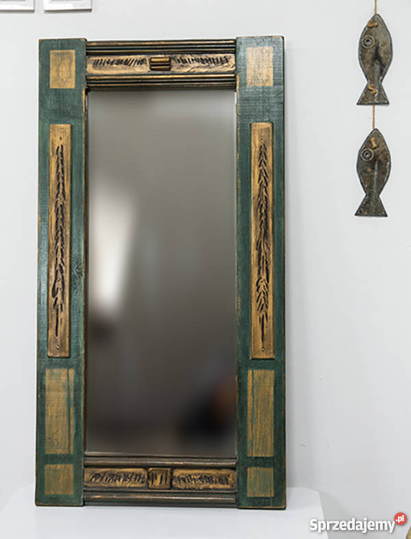 Lustro w ramie drewno Lustra Poznań