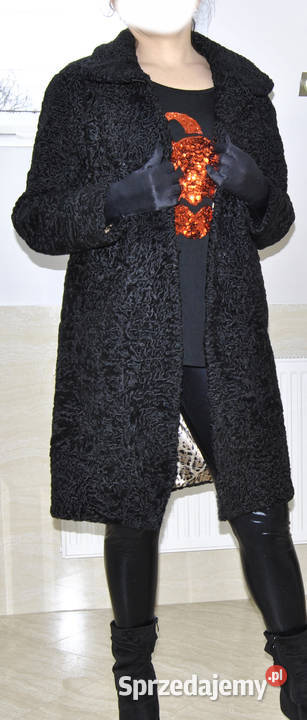 FUTRO NATURALNE KARAKUŁY 3842 nie norki NOWE czarny Kurtki i płaszcze lubelskie Zamość