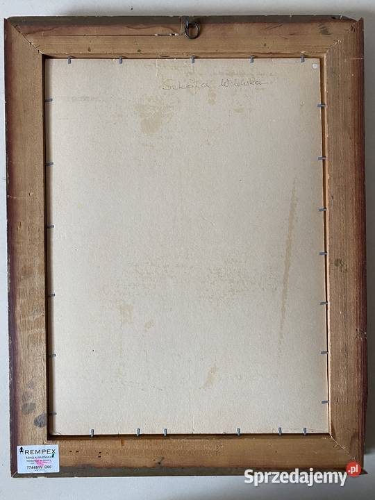 Przedwojenny stary obraz olejny Kwiaty mazowieckie Warszawa