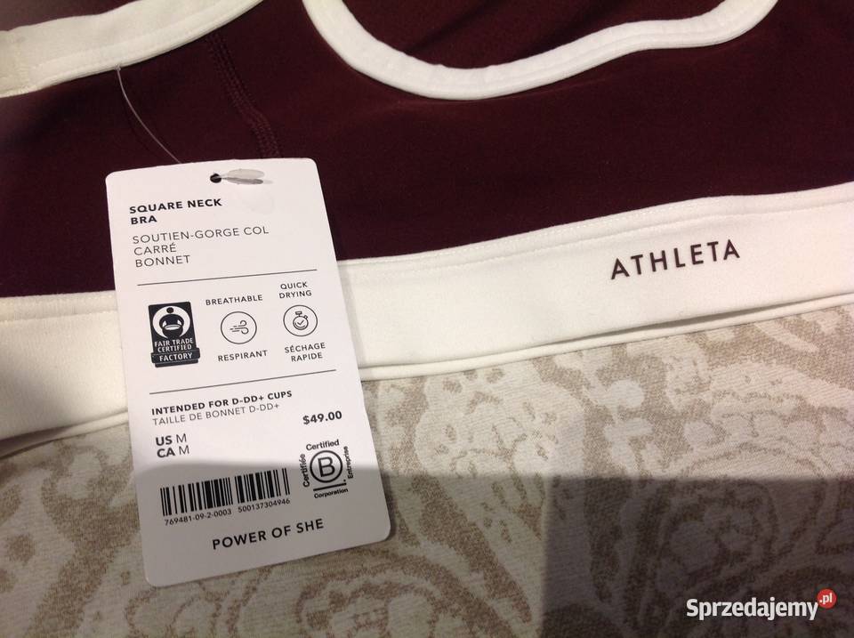 Biustonosz Stanik Crop Sportowy Damski ATHLETA M lubuskie Nowa Sól