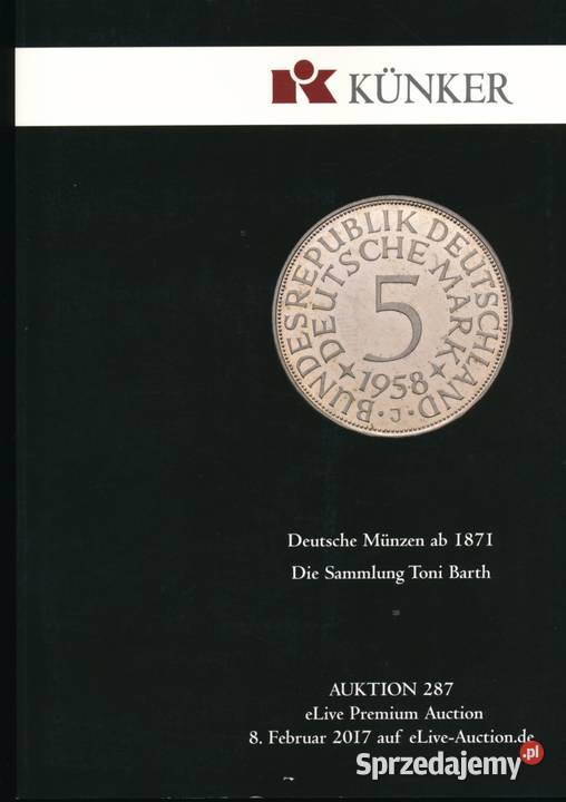 Katalog monet Kunker Antyki, Sztuka, Kolekcje Legnica sprzedam