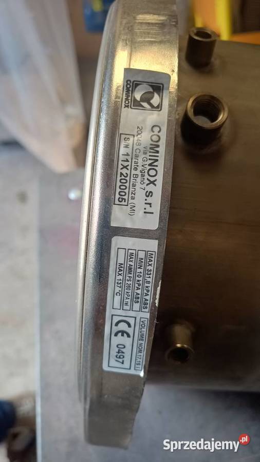 Komora autoklawu Cominox zbiornik grzałka Kolbuszowa