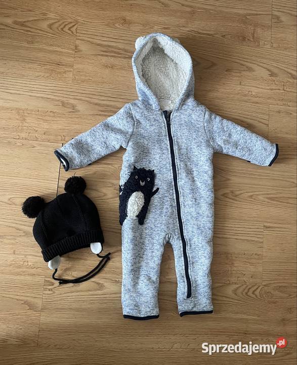 Kombinezon jesienno zimowy z potworkiem czapka uniseks sprzedam