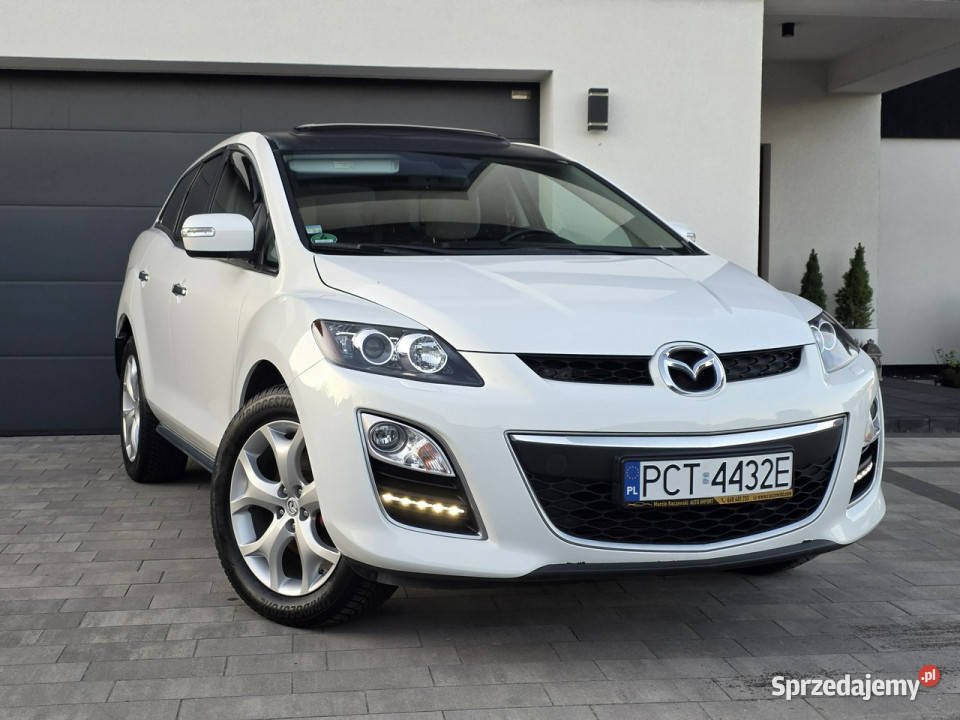 Mazda CX7 Bezwypadkowy 4x4 kamera xenon skóry biały Czarnków