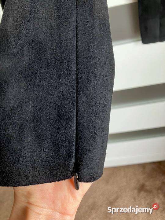 Nowe czarne spodnie legginsy Zara zamsz Bez wzoru Nisko
