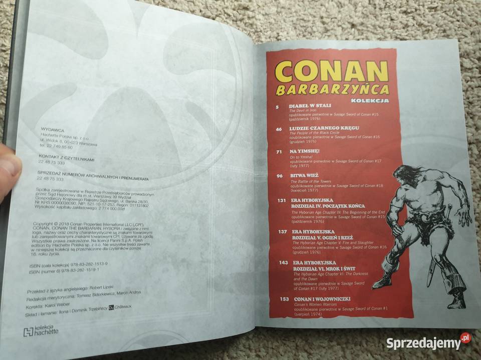 CONAN BARBARZYŃCA kolekcja tom 6 Ludzie Czarnego fantasy i s-f Gdynia