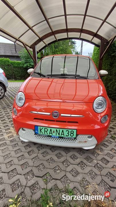 Fiat 500e 2014 rOrange jedyny taki Kraków elektrycznie ustawiane fotele sprzedam